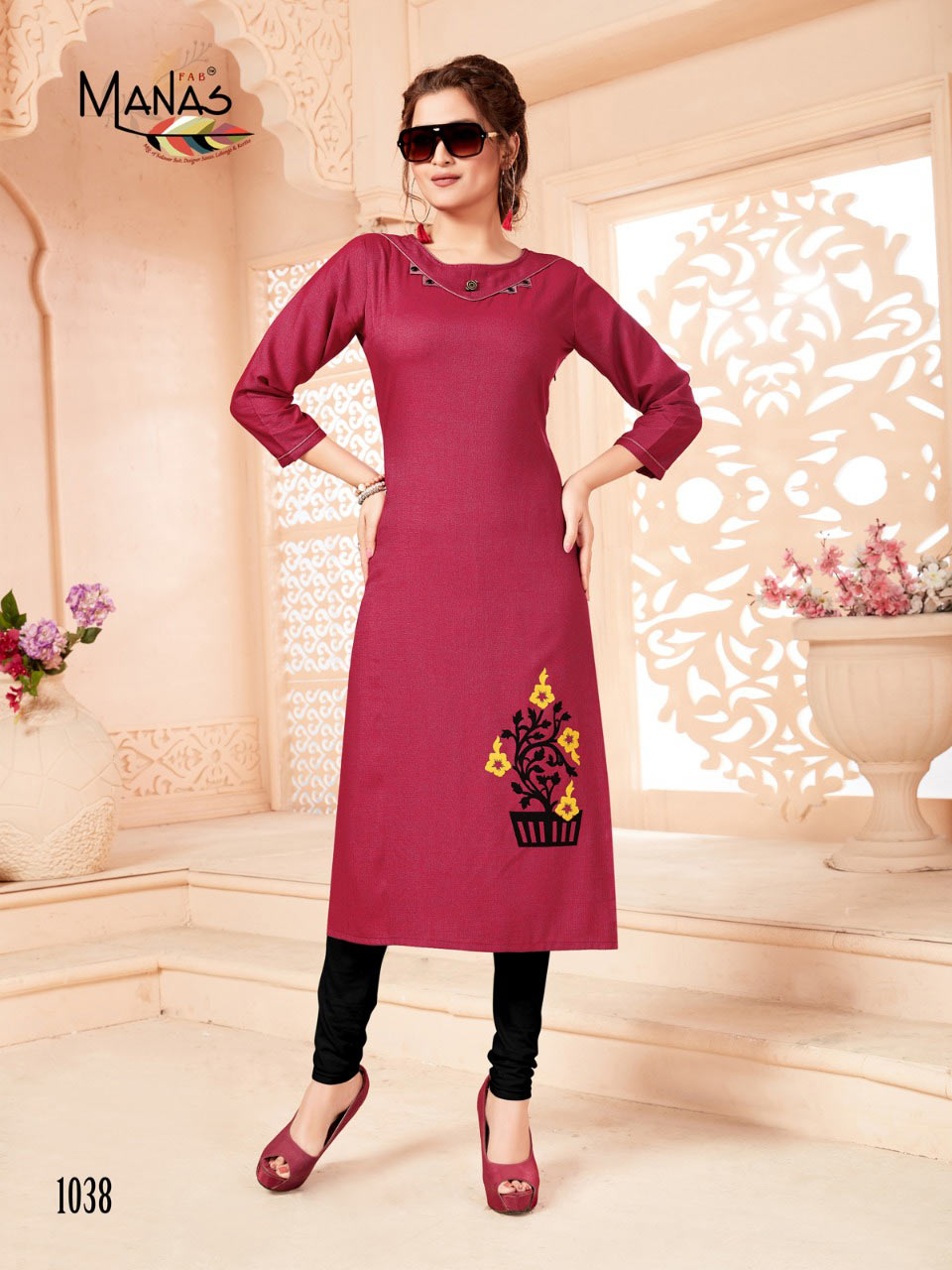 Priyal Vol-5 Manas Cotton Slub Aplic Work Kurti Priyal Vol-5 Manas Cotton Slub Aplic Work Kurti